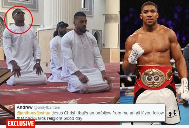 Petinju Inggris Anthony Joshua jadi Target Bully di Medsos setelah Berdoa di Mesjid